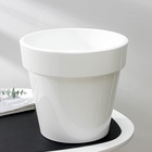 УЦЕНКА Кашпо со вставкой 9 л "Порто", цвет белый - Фото 1