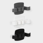 УЦЕНКА Набор самоклеящихся держаталей для проводов 3 шт., 9.5×5.3×2.5 см, цвет белый/чёрный/серый 9 11020761