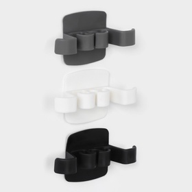 {{photo.Alt || photo.Description || 'УЦЕНКА Набор самоклеящихся держаталей для проводов 3 шт., 9.5×5.3×2.5 см, цвет белый/чёрный/серый 9'}}