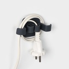 УЦЕНКА Набор самоклеящихся держаталей для проводов 3 шт., 9.5×5.3×2.5 см, цвет белый/чёрный/серый 9 11020761