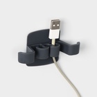 УЦЕНКА Набор самоклеящихся держаталей для проводов 3 шт., 9.5×5.3×2.5 см, цвет белый/чёрный/серый 9 11020761