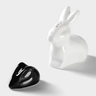 УЦЕНКА Набор для специй на дерев подставке 2 шт. «Bella Tenero Зайцы» солонка, перечница - Фото 5