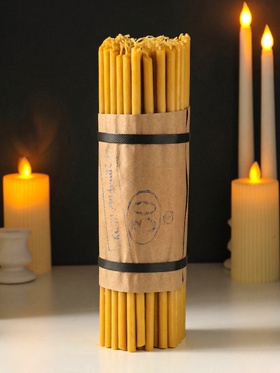 Свечи церковные медовые №30, упаковка 1 кг, парафин, медовое масло