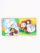 Раскраска многоразовая «Чебурашка», 16×16 см, с маркерами, 12 стр. - фото 809621053