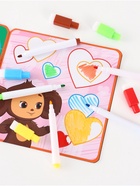 Раскраска многоразовая «Чебурашка», 16×16 см, с маркерами, 12 стр. - фото 809621055