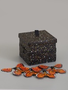 Коробка-сюрприз подарочная «Бабочки, Звезды» с вылетающими бабочками, чёрный, 15×14.8×12.5 см - фото 809621076