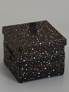 Коробка-сюрприз подарочная «Бабочки, Звезды» с вылетающими бабочками, чёрный, 15×14.8×12.5 см - фото 809621078