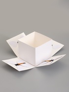 Коробка-сюрприз подарочная «Бабочки» белая, с вылетающими бабочками, 15×14.8×12.5 см - фото 809621089