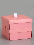 Коробка-сюрприз подарочная «Бабочки» розовая, с вылетающими бабочками, 15×14.8×12.5 см - фото 809621093