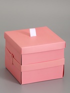 Коробка-сюрприз подарочная «Бабочки» розовая, с вылетающими бабочками, 15×14.8×12.5 см - фото 809621094