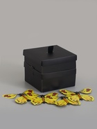 Коробка-сюрприз подарочная «Бабочки» чёрная, с вылетающими бабочками, 15×14.8×12.5 см - фото 809621100