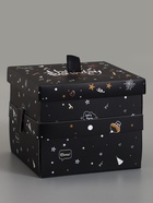 Коробка-сюрприз подарочная «Бабочки, День рождения» чёрная, с вылетающими бабочками, 15×14.8×12.5 см - фото 809621128