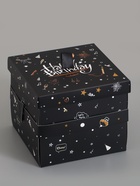 Коробка-сюрприз подарочная «Бабочки, День рождения» чёрная, с вылетающими бабочками, 15×14.8×12.5 см - фото 809621129