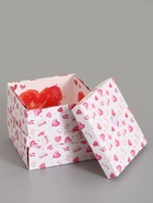 Коробка-сюрприз подарочная «Бабочки, Сердца» розовая, с вылетающими бабочками, 15×14.8×12.5 см - фото 809621138