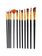 Набор кистей для рисования Calligrata, синтетика, 12 штук: № 1, 2, 3, 4, 5, 6, 7, 8, 9, 10, 11, 12 - фото 809621174