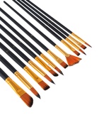 Набор кистей для рисования Calligrata, синтетика, 12 штук: № 1, 2, 3, 4, 5, 6, 7, 8, 9, 10, 11, 12 - фото 809621175