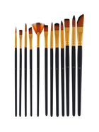 Набор кистей для рисования Calligrata, синтетика, 12 штук: № 1, 2, 3, 4, 5, 6, 7, 8, 9, 10, 11, 12 - фото 123133064