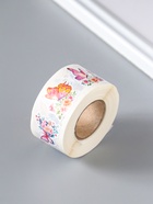 Наклейка бумага «Бабочки в цветах», d=2.5 см, 500 шт. в рулоне, 3×6.5×6.5 см - Фото 2
