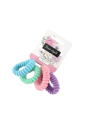 Резинки для волос «Махрушка спорт», набор 4 шт., нежность, 3.5 см, МИКС
