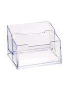 Подставка для визиток, прозрачная, 2 отделения 10959277