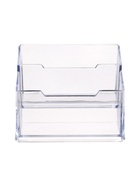 Подставка для визиток, прозрачная, 2 отделения 10959277