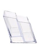 Подставка для визиток, прозрачная, 2 отделения 10959277