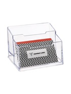 Подставка для визиток, прозрачная, 2 отделения 10959277