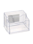 Подставка для визиток, прозрачная, 2 отделения - Фото 5