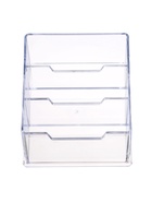 Подставка для визиток, прозрачная, 3 отделения - Фото 2