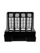 Лоток для бумаг Calligrata с отделениями для пишущих принадлежностей, вертикальный, 4 отделения, чёрный - Фото 4