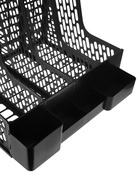 Лоток для бумаг Calligrata с отделениями для пишущих принадлежностей, вертикальный, 4 отделения, чёрный - Фото 6