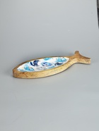 УЦЕНКА Блюдо в форме рыбки "Крабы" дерево манго 32х11,5х2 см - Фото 2