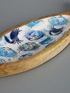 УЦЕНКА Блюдо в форме рыбки "Крабы" дерево манго 32х11,5х2 см - Фото 4