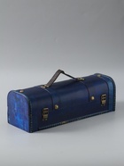 УЦЕНКА Шкатулка дерево под бутылку "С заклёпками" ярко-синяя 11х34х12,8 см - Фото 3