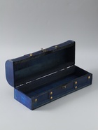 УЦЕНКА Шкатулка дерево под бутылку "С заклёпками" ярко-синяя 11х34х12,8 см - Фото 5