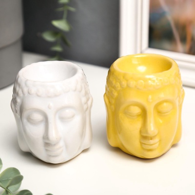 УЦЕНКА Аромалампа керамика «Будда» МИКС 8×7.2×7.2 см