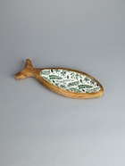 УЦЕНКА Блюдо в форме рыбки "Оливковая ветвь" дерево манго 32х11,5х2 см - Фото 3