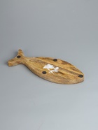 УЦЕНКА Блюдо в форме рыбки "Оливковая ветвь" дерево манго 32х11,5х2 см - Фото 6