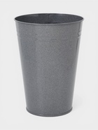 Вазон без ручек, 7 л, h=30 см, нержавеющая сталь, графитовый - Фото 1