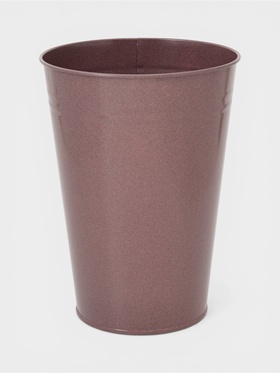 Вазон без ручек, 7 л, h=30 см, нержавеющая сталь, розовый