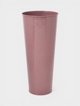 Вазон без ручек, 11 л, h=50 см, нержавеющая сталь, розовый