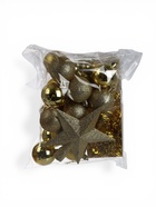 УЦЕНКА Набор украшений пластик 54 шт "Звёздное небо" мишура 2,5 см, золото - Фото 2