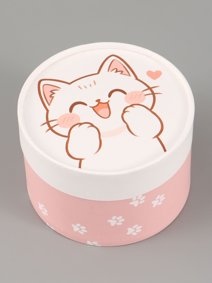 Коробка подарочная круглая For you, 13×8.5 см - Фото 1