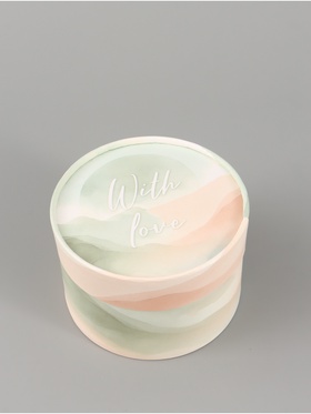 Коробка подарочная круглая With love, 13×8.5 см