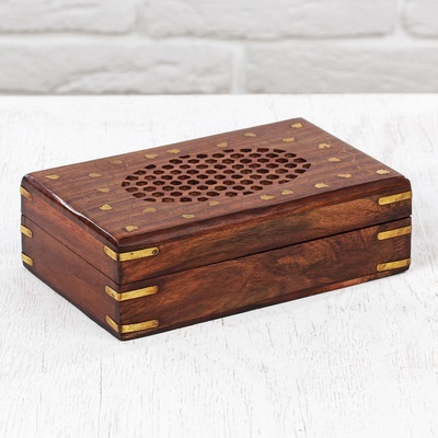 УЦЕНКА Шкатулка дерево «Резной овал» 13×20×6 см