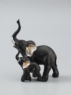 УЦЕНКА Сувенир полистоун «Слон африканский со слонёнком» 12×10.5×5 см - Фото 1