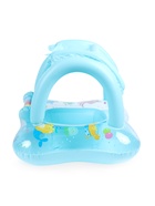 Круг для плавания детский с погремушкой 70 см, цвет голубой - фото 123144740