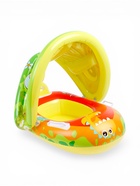 Круг для плавания «Дракоша», надувной, d=70 см, от 3 лет, с сиденьем, с навесом, с ручками, разноцветный - фото 809621842