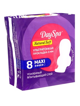 Прокладки Day Spa Natural софт, макси, 8 шт.