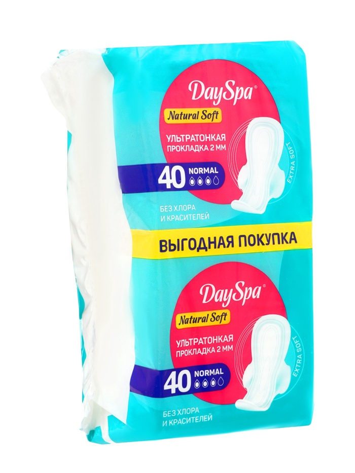 Прокладки Day Spa Ultra Natural нормал, софт, 40 шт.